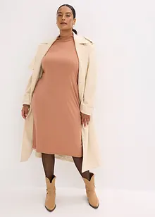 Ribbet jerseykjole i viskosemiks, bonprix