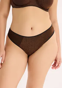 Stringtruse med høy midje i glittermateriale, bonprix