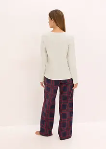 Pyjamas med flanellbukse og gavepose, bonprix