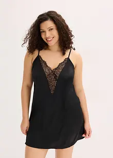 Neglisjé i sateng med glittergarn, bonprix