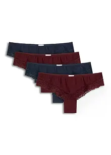 Brasiliansk truse med økologisk bomull (4-pack), bonprix