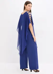 Jumpsuit med cape i lett chiffon, bonprix