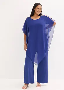 Jumpsuit med cape i lett chiffon, bonprix