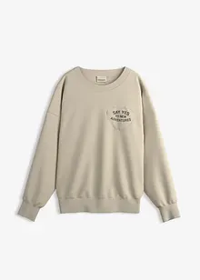 Oversized sweatshirt i myk bomullsmiks, bonprix