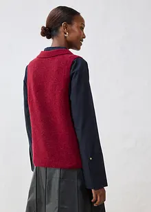 Finstrikket vest med alpakkaull, bonprix
