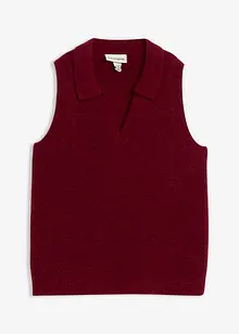 Finstrikket vest med alpakkaull, bonprix