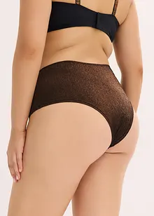 Brazilian-truse med høy midje i glittermateriale, bonprix