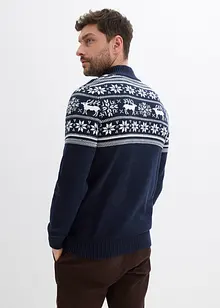 Strikkejakke med koftemønster i hudvennlig, ren bomull, bonprix