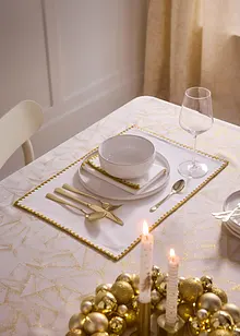 Bordbrikker i økologisk bomull med glansbord (2-pack), bonprix