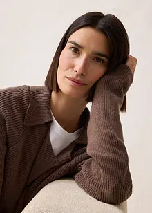 Cardigan med ull, bonprix