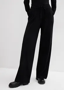 Strikket bukse i bomull og myk kasjmir, bonprix