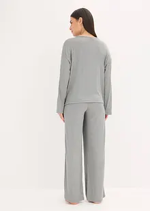 Pyjamas av myk pointelle-jersey, bonprix