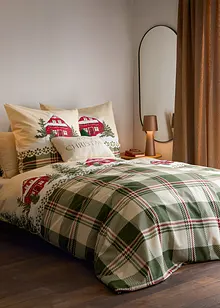 Sengesett med hus- og rutemønster, bonprix