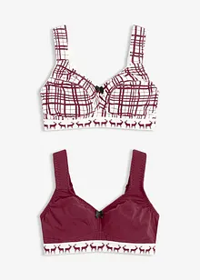 BH uten bøyle med bomull (2-pack), bonprix