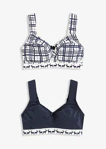 BH uten bøyle med bomull (2-pack), bonprix
