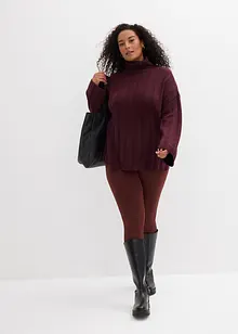 Ribbestrikket genser med høy hals, bonprix