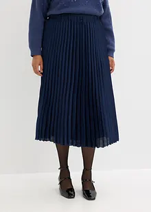 Plissert skjørt i tynn sateng, bonprix