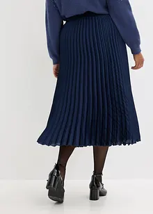 Plissert skjørt i tynn sateng, bonprix