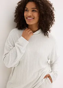 Loungewear-kosedress i mykt ribbemateriale, oversized, bonprix