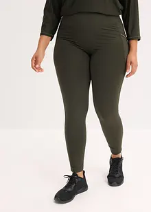 Varmende leggings med refleksdetaljer og mobillomme, bonprix