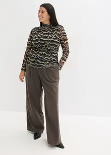 Langermet topp av myk mesh, bonprix