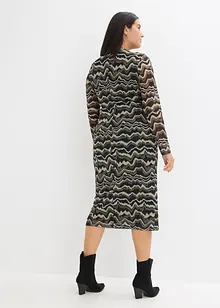 Midikjole i myk mesh, bonprix