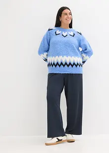 Strikket genser med glitterstriper, bonprix