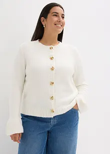 Strikkejakke med dekorative knapper, bonprix