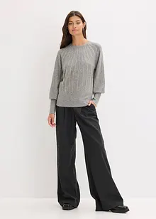 Genser med strass-applikasjon, bonprix