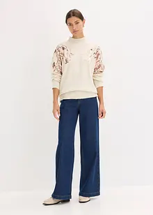 Oversized genser med paljetter, bonprix