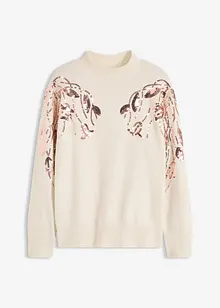 Oversized genser med paljetter, bonprix