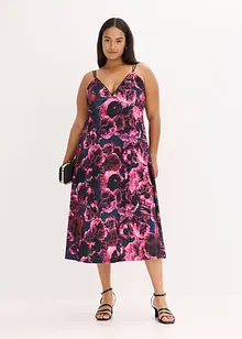 Midikjole av fløyel med glans, bonprix