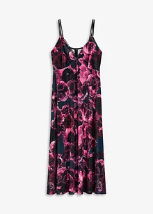 Midikjole av fløyel med glans, bonprix