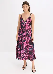 Midikjole av fløyel med glans, bonprix