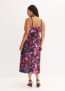 Midikjole av fløyel med glans, bonprix