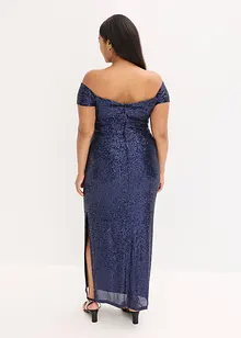 Paljettkjole med carmen-utringning, bonprix