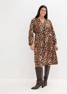 Midikjole av lett sateng, bonprix