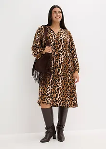 Midikjole av lett sateng, bonprix