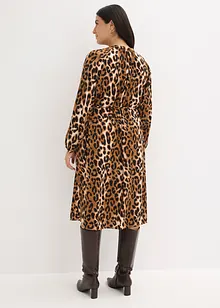 Midikjole av lett sateng, bonprix