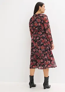 Midikjole i myk mesh, bonprix