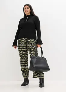 Vid bukse av lett viskosekrepp, bonprix