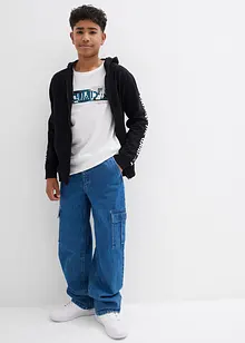 Langermet topp i 100% økologisk bomull (2-pack), bonprix