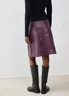 Utskrådd skinnskjørt i lammenappa, bonprix