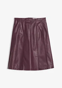 Utskrådd skinnskjørt i lammenappa, bonprix