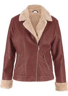 Jakke i imitert skinn, fôret, bonprix