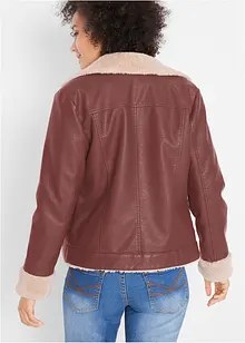 Jakke i imitert skinn, fôret, bonprix