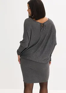 Strikket kjole i lett viskosemiks, bonprix