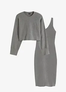 Strikket kjolesett  (2-delt sett), bonprix
