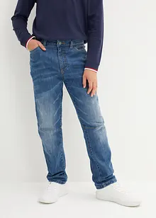 Termojeans med flannelfôr, Slim Fit, tapered, bonprix