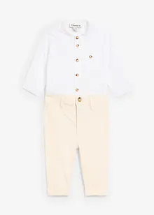 Body med krage og chinos (2-delt sett), bonprix